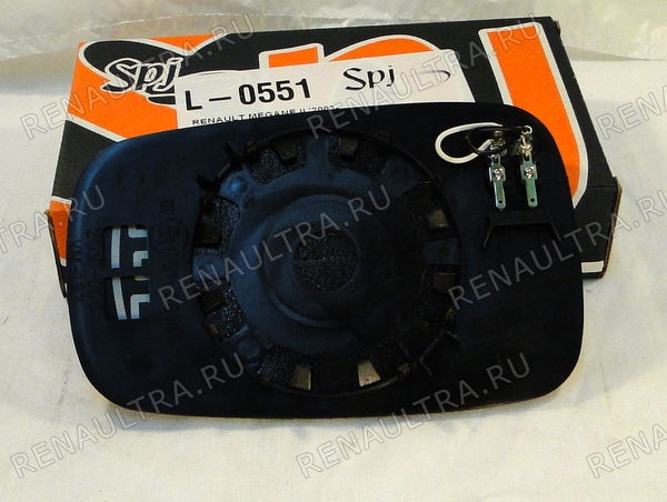 Фото запчасти рено renault parts, nissan ниссан: Зеркальный элемент левый с обогревом Megane II/Scenic II Код производителя L-0551 Производитель Spj 